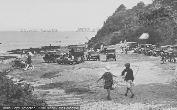 Photo of Studland, The Beach, People And Cars 1925