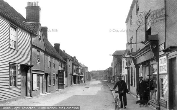 Photo of Sturry, Street And Post Office 1899