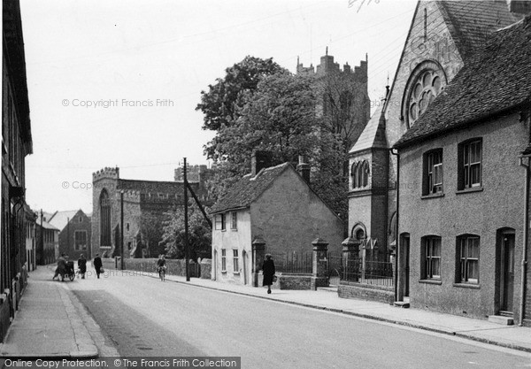 Photo of Sudbury, Church Street And All Saints Church c.1955