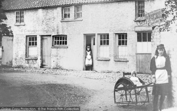 Photo of Sudbury, Cottages, Rear Of New Hall c.1890