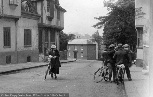 Photo of Sudbury, Cyclists In Stour Street 1923