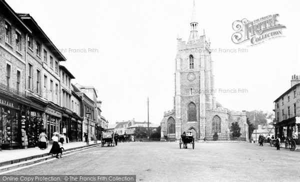 Photo of Sudbury, Market Hill And St Peter's Church 1907