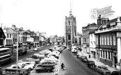 Market Hill And St Peter's Church c.1960, Sudbury
