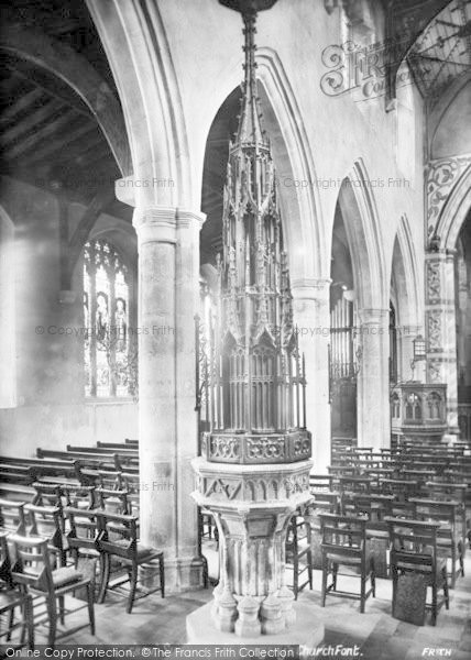 Photo of Sudbury, St Gregory's Church Font 1907