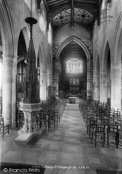 St Gregory's Church Interior 1900, Sudbury
