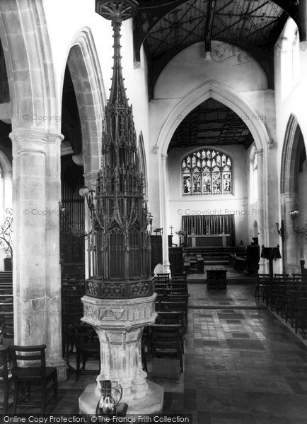 Photo of Sudbury, St Gregory's Church, The Font Cover c.1960