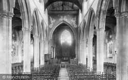 St Peter's Church Interior 1900, Sudbury