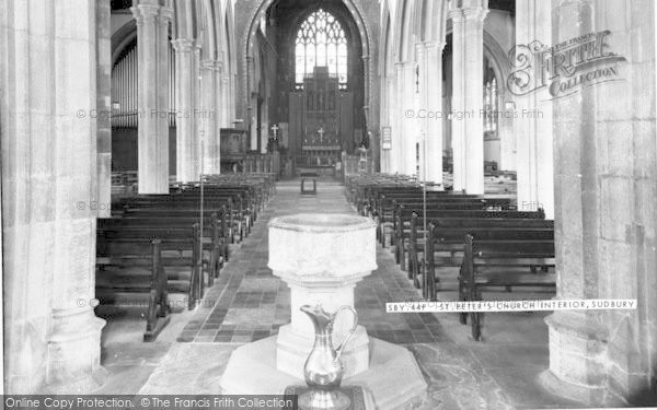 Photo of Sudbury, St Peter's Church Interior c.1960