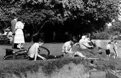 People On The River Bank c.1955, Sunbury