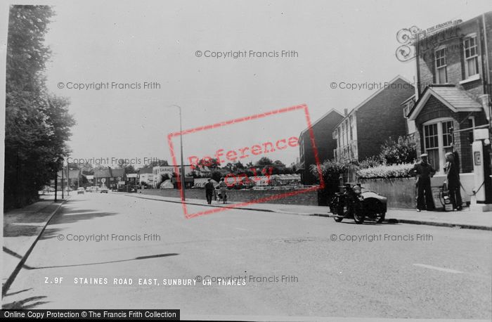 Photo of Sunbury, Staines Road East c.1955