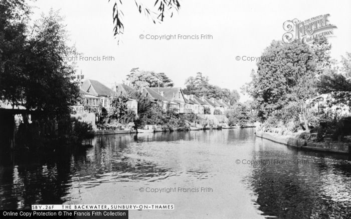 Photo of Sunbury, The Backwater c.1955