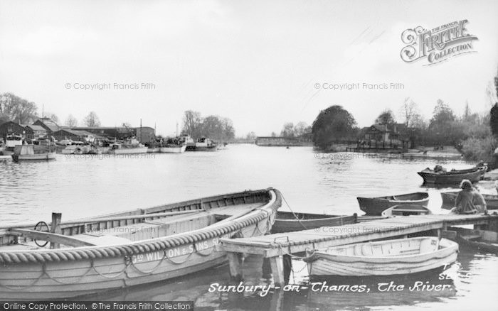 Photo of Sunbury, The River Thames c.1955