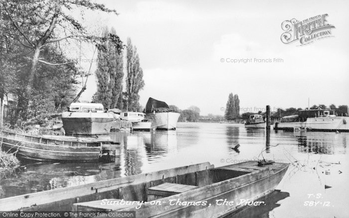 Photo of Sunbury, The River Thames c.1955