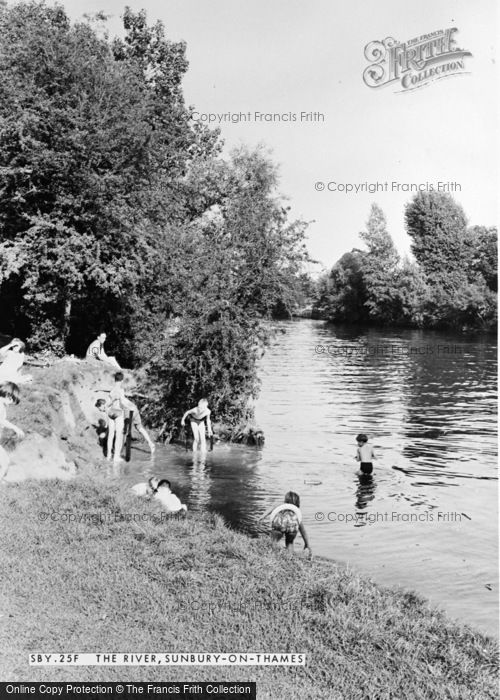 Photo of Sunbury, The River Thames c.1955