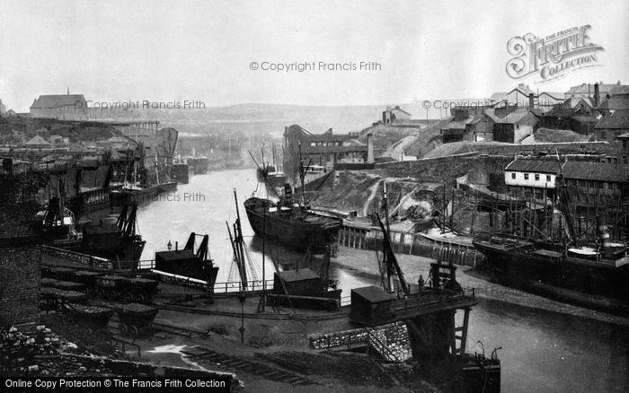 Photo of Sunderland, Looking Up River From The Bridge c.1890