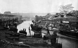 Looking Up River From The Bridge c.1890, Sunderland
