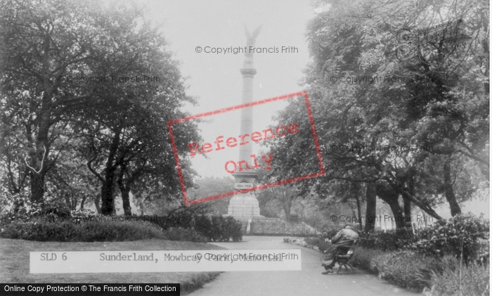 Photo of Sunderland, Mowbray Park, Memorial c.1955