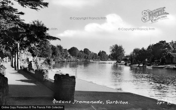 Photo of Surbiton, Queen's Promenade c.1955
