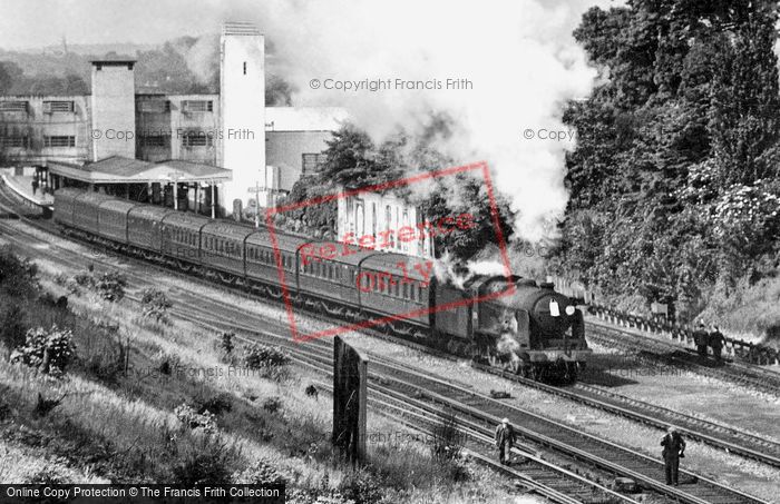Photo of Surbiton, Steam Train In The Cutting c.1955