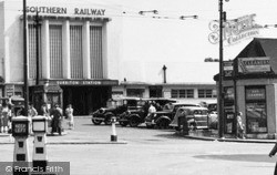 Taxis At The Station c.1955, Surbiton