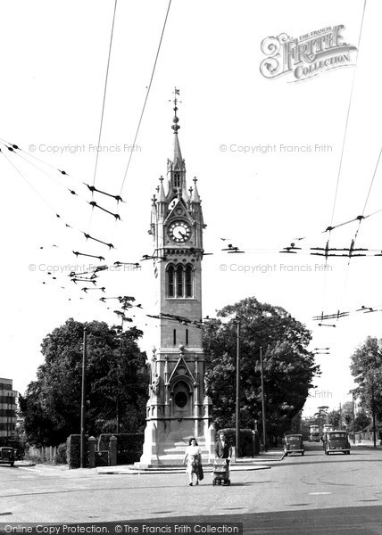 Photo of Surbiton, The Clock Tower c.1955