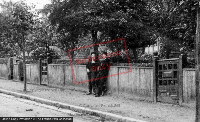 Photo of Sutton, Albion Road, Boys Leaning On Fence 1904