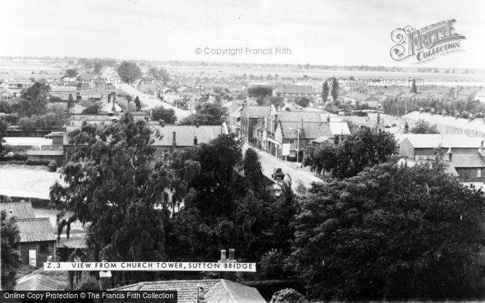 Photo of Sutton Bridge, View From Church Tower c.1960