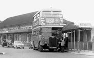 Bus Outside The Station c.1960, Sutton