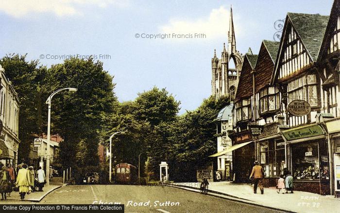 Photo of Sutton, Cheam Road c.1955