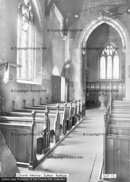 Photo of Sutton, Church Interior c.1965