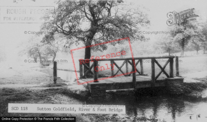 Photo of Sutton Coldfield, River And Footbridge c.1965