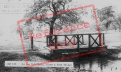 River And Footbridge c.1965, Sutton Coldfield