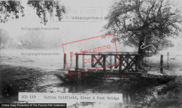 Photo of Sutton Coldfield, River And Footbridge c.1965