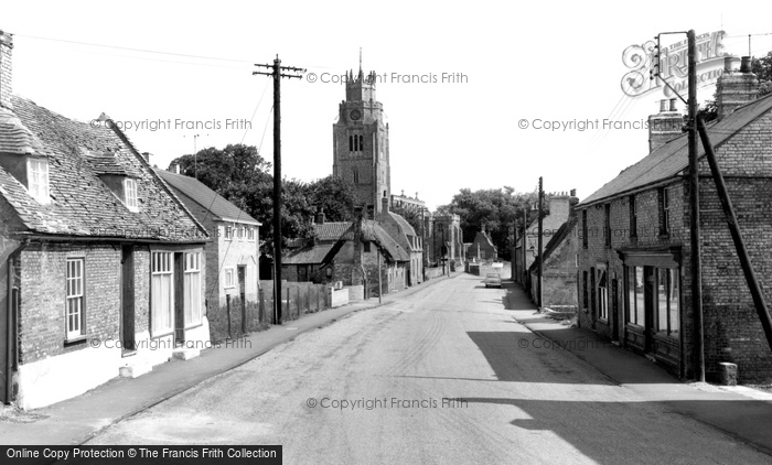 Photo of Sutton, High Street And Church c.1955
