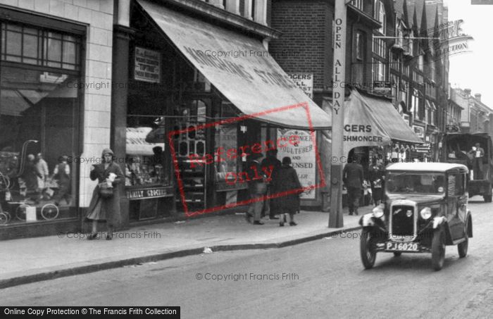 Photo of Sutton, High Street Shops 1932