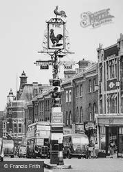 High Street, The Cock Signpost c.1955, Sutton