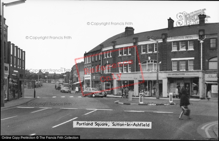 Photo of Sutton In Ashfield, Portland Square c.1960