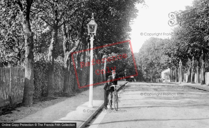 Photo of Sutton, Man With Pushbike, Park Road 1903