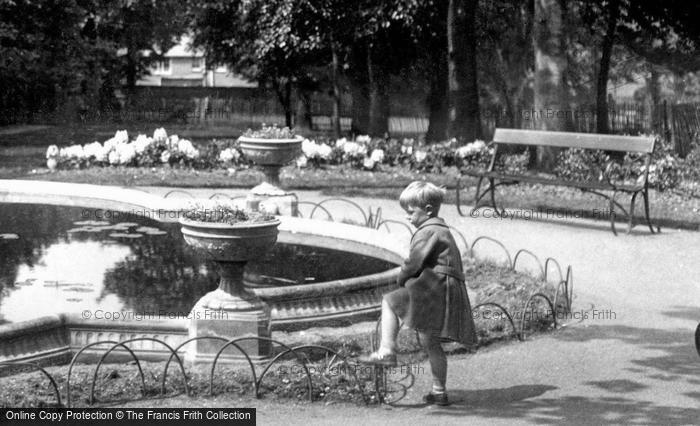 Photo of Sutton, Manor Park, Child By The Fountain 1932