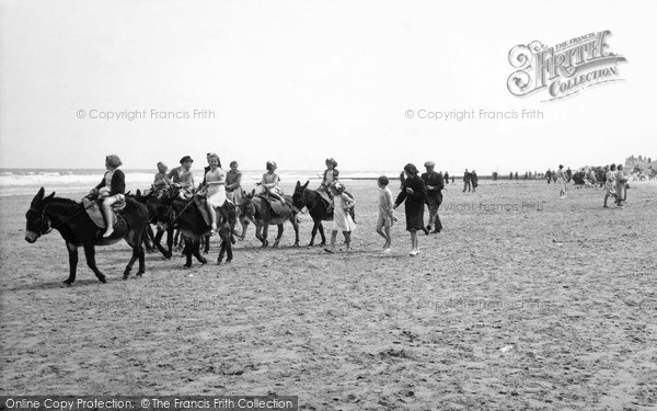 Photo of Sutton On Sea, Donkey Rides On The Beach c.1955