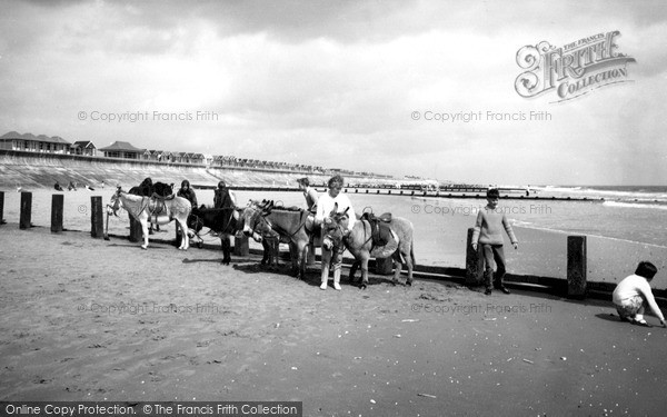 Photo of Sutton On Sea, Donkey Rides On The Beach c.1960