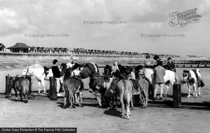 Photo of Sutton On Sea, Donkeys, The Beach c.1955