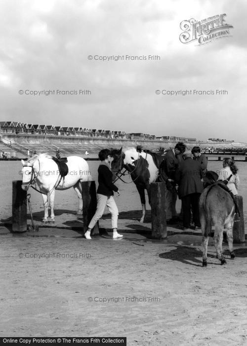 Photo of Sutton On Sea, Horses And Donkeys, The Beach c.1965