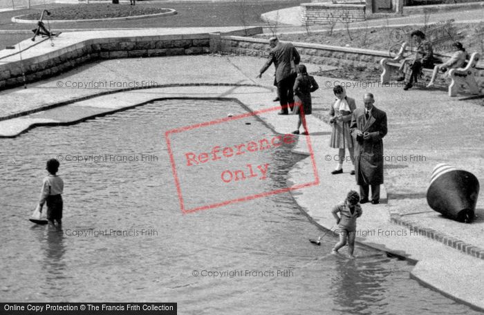 Photo of Sutton On Sea, Playing With Toy Boats, The Paddling Pool c.1955