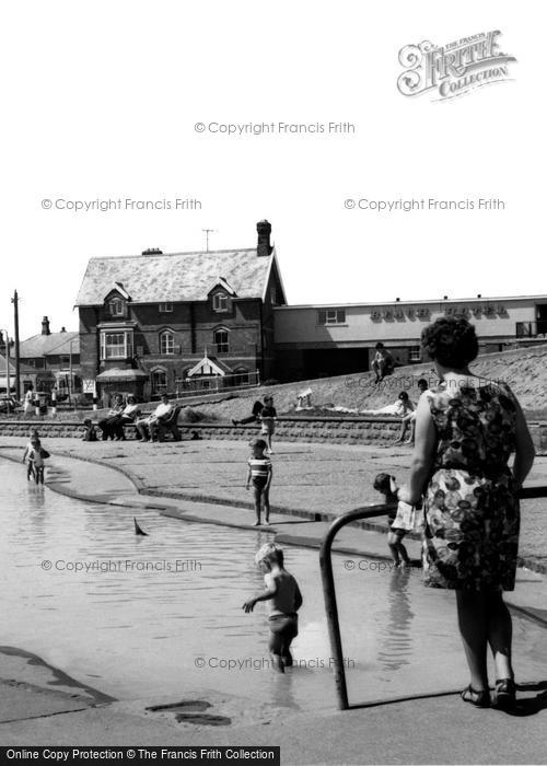 Photo of Sutton On Sea, Watchful Eye,  The Paddling Pool c.1965
