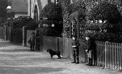 Sutton-on-Trent, Boys And Dog In High Street 1913, Sutton On Trent