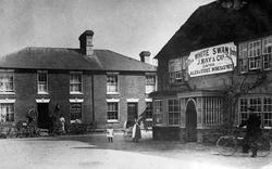 The Square And The White Swan Inn c.1900, Sutton Scotney