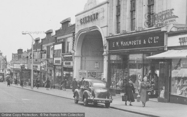 Photo of Sutton, Shopping On The High Street c.1955