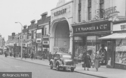 Shopping On The High Street c.1955, Sutton