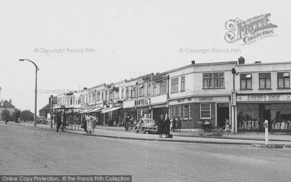 Photo of Sutton, Shops On Stonecot Hill c.1955